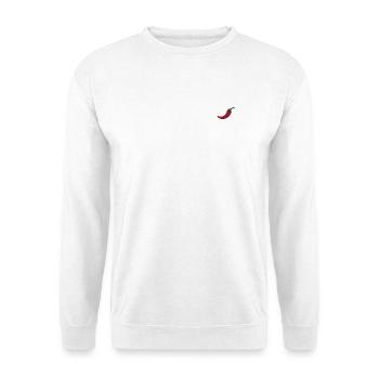 Embroidered chili - Unisex Sweatshirt - white - Front