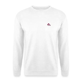 Shrimp bestickt - Unisex Pullover - Weiß - Vorne - Alina (178cm) & Michal (187cm)