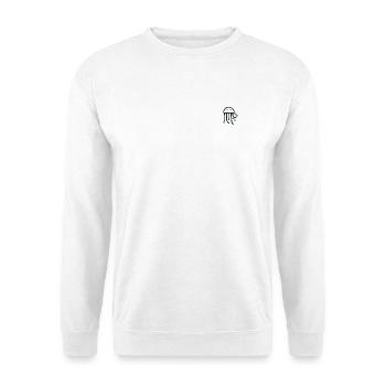 Méduse brodée - Sweat-shirt Unisexe - blanc - Devant