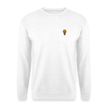 Embroidered light bulb - Unisex Sweatshirt - white - Front