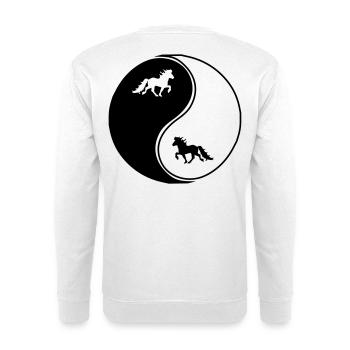 Islandpferde Yin Yang Freizeitreiten Pferd - Unisex Pullover - Weiß - Hinten