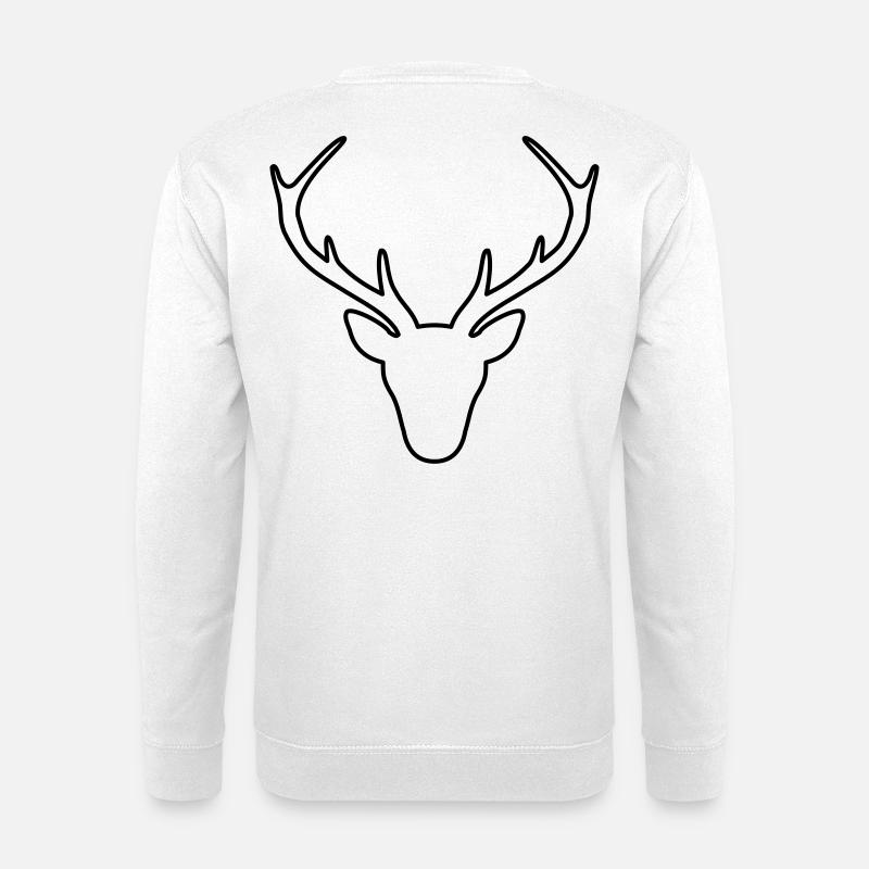 Deer Antler Hunter Hunting Game Gift - Unisex Sweatshirt - white