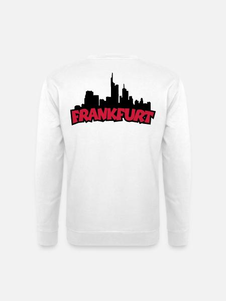 Frankfurt Skyline (Black / Red) - Unisex Sweatshirt - white