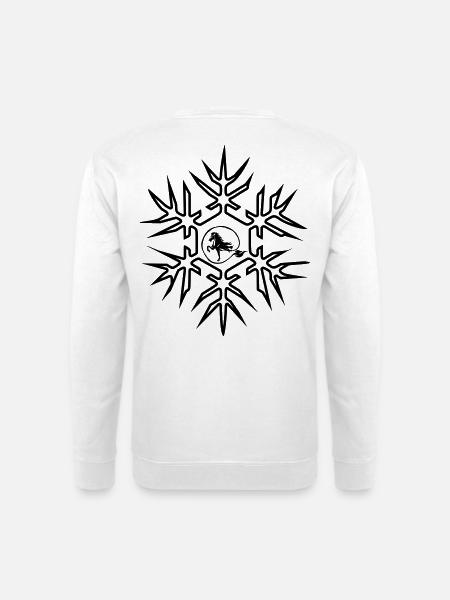 Islandpferd mit Eiskristall tolles Wintermotiv - Unisex Pullover - Weiß