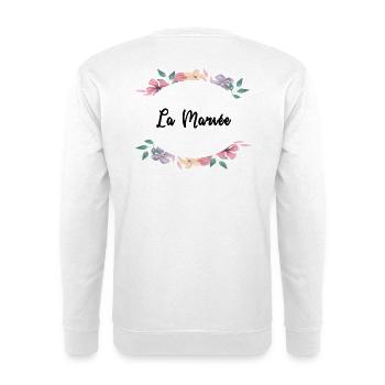 Floral theme - The Bride - Unisex Sweatshirt - white - Back