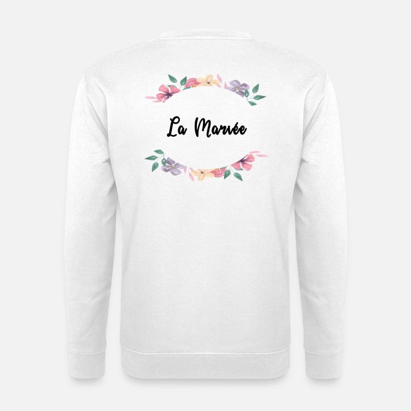 Blumenthema - Die Braut - Unisex Pullover - Weiß