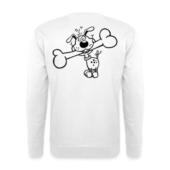 Drôle Chien - Sweat-shirt Unisexe - blanc - Dos