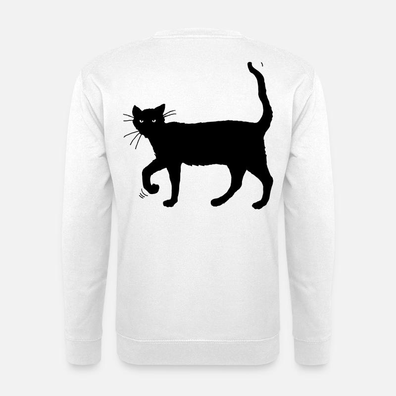 Black cat - Unisex Sweatshirt - white