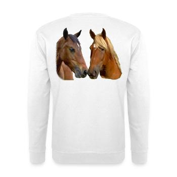 Les chevaux jumeaux s’embrassent - Sweat-shirt Unisexe - blanc - Dos