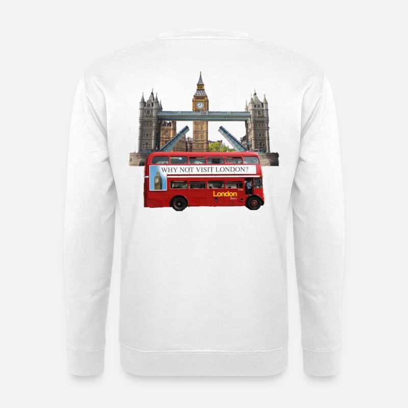 Collage de monuments de Londres - Sweat-shirt Unisexe - blanc