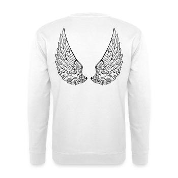 Angel wings - Unisex Sweatshirt - white - Back