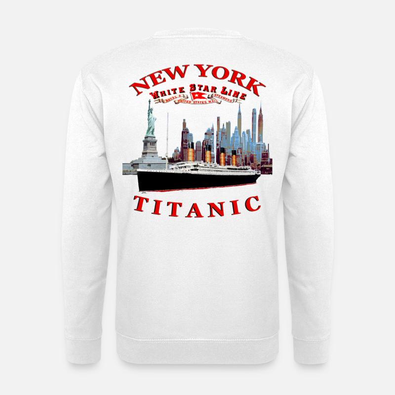 TITANIC NEW YORK 1624 Louis RUNEMBERG © Adagp - Unisex Pullover - Weiß