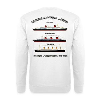 TRANSATLANTIC LINES Louis RUNEMBERG © Adagp - Unisex Pullover - Weiß - Hinten