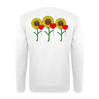 Congratulations birthday gift flower - Unisex Sweatshirt - white - Back