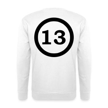 Chiffres - Sweat-shirt Unisexe - blanc - Dos
