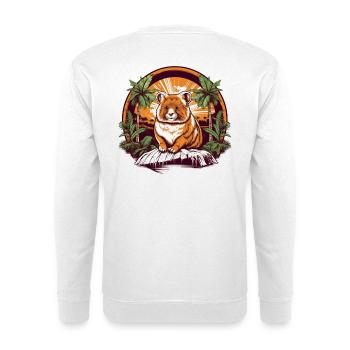 Rock cuddly kangaroo at sunset - Unisex Sweatshirt - white - Back