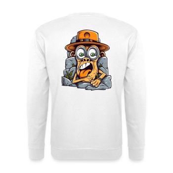 Singe d’art de rue expressif - Sweat-shirt Unisexe - blanc - Dos