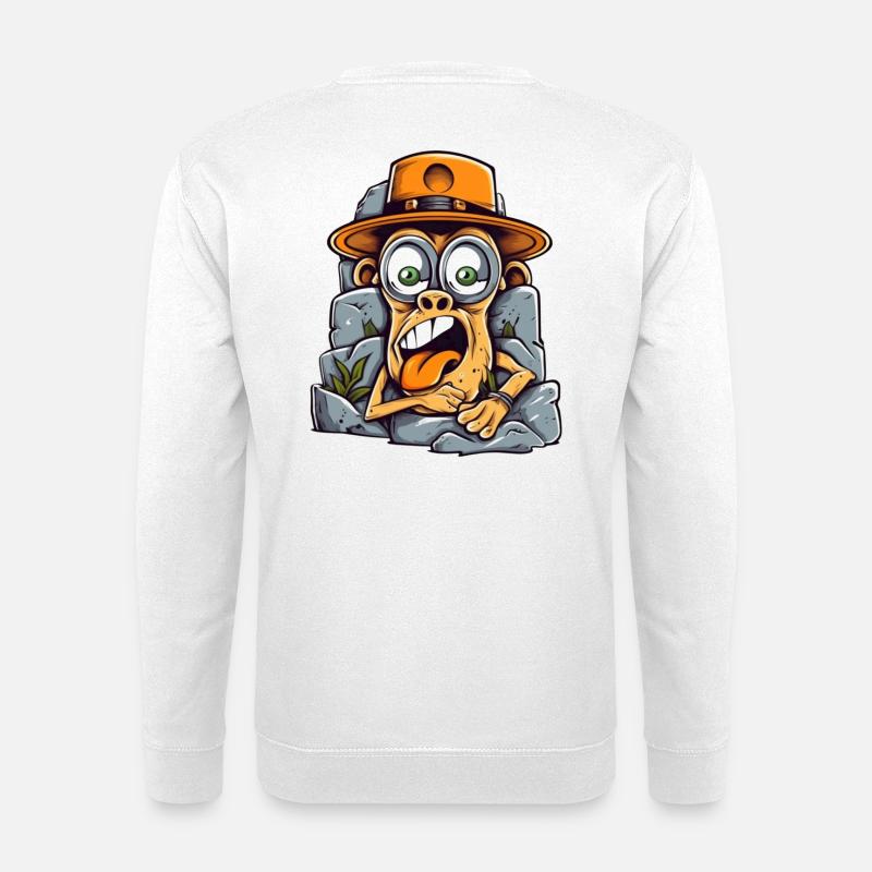 Expressive Street Art Monkey - Unisex Sweatshirt - white