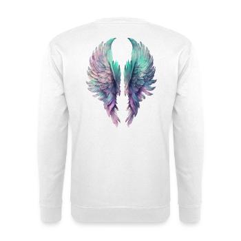 Ailes Pastel Irisées - Sweat-shirt Unisexe - blanc - Dos