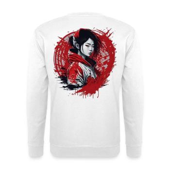 Mädchen Street Style - Unisex Pullover - Weiß - Hinten