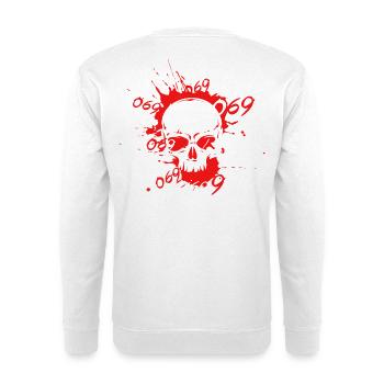 Red Skull 069 Headshot - Unisex Sweatshirt - white - Back