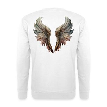 Pastel Watercolor Wings - Unisex Sweatshirt - white - Back
