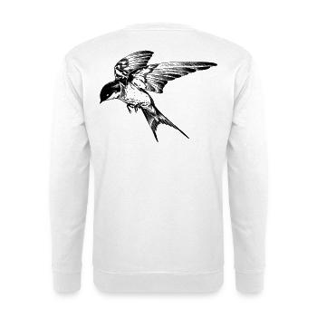 Bow tie in style: The swallow - Unisex Sweatshirt - white - Back