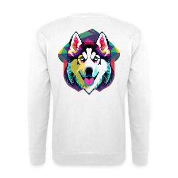 Colorful Husky - Unisex Sweatshirt - white - Back