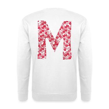 bisous t-shirt - Buchstabe M - Unisex Pullover - Weiß - Hinten