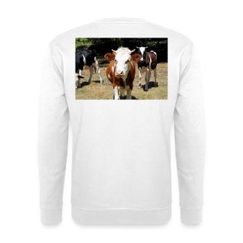 Affiche de vache - Sweat-shirt Unisexe - blanc - Dos