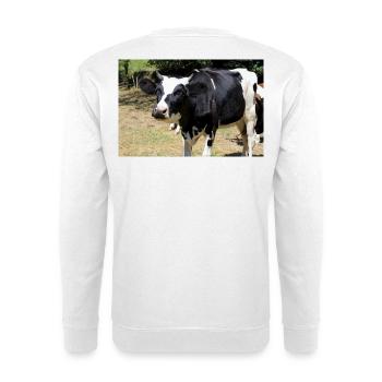 Affiche de vache - Sweat-shirt Unisexe - blanc - Dos