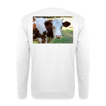 Affiche de vache - Sweat-shirt Unisexe - blanc - Dos