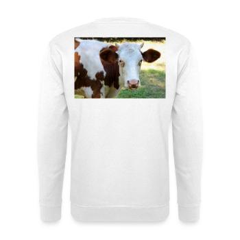Affiche de vache - Sweat-shirt Unisexe - blanc - Dos