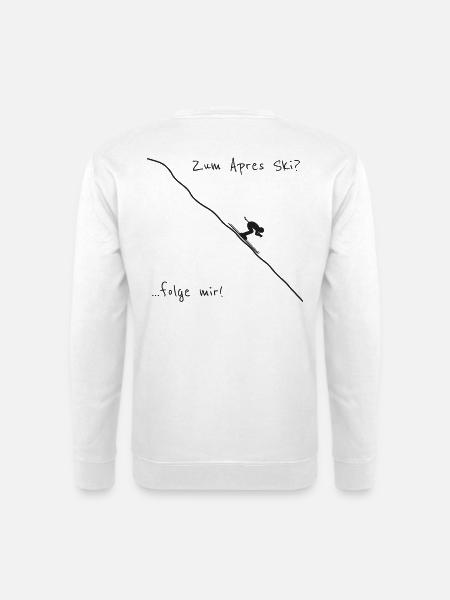apres ski folge mir schihütte schifahren winter - Unisex Pullover - Weiß