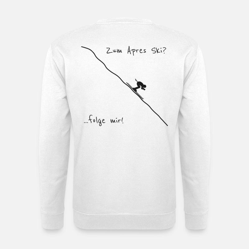 apres ski folge mir schihütte schifahren winter - Unisex Pullover - Weiß