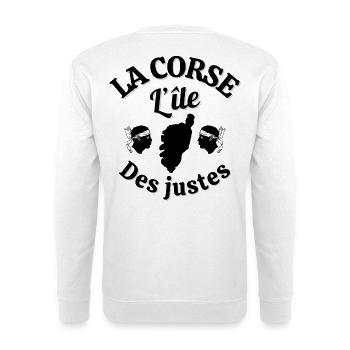 Corsica, island of beauty, I am Corsican - Unisex Sweatshirt - white - Back