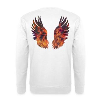 Bright Burning Wings - Unisex Sweatshirt - white - Back
