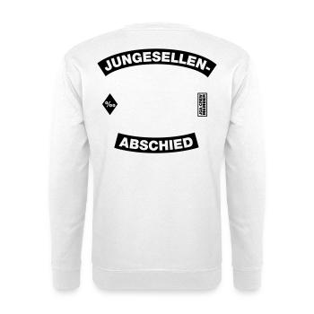 Junggesellenabschied Rahmen (JGA MC-Rocker-Style) - Unisex Pullover - Weiß - Hinten