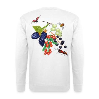 Obst mit Insekten - Unisex Pullover - Weiß - Hinten