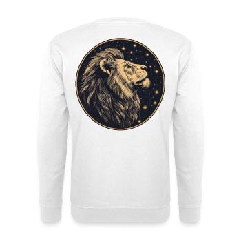 Leo with starry sky - Unisex Sweatshirt - white - Back
