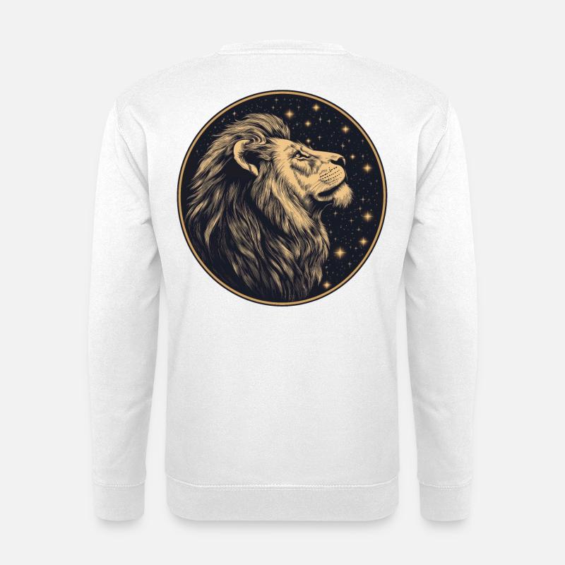 Leo with starry sky - Unisex Sweatshirt - white