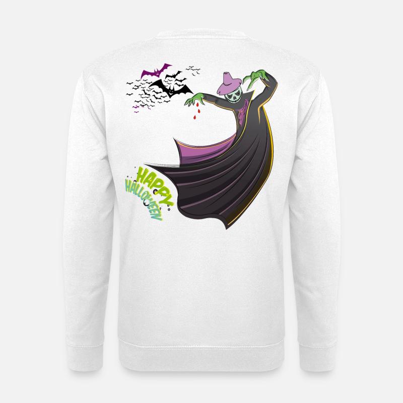 Gruselige Hexe Halloween-Design - Unisex Pullover - Weiß