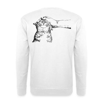 THE HAPPY CAT  - Unisex Sweatshirt - white - Back