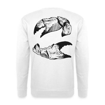 Nordic with passion – crab style! - Unisex Sweatshirt - white - Back
