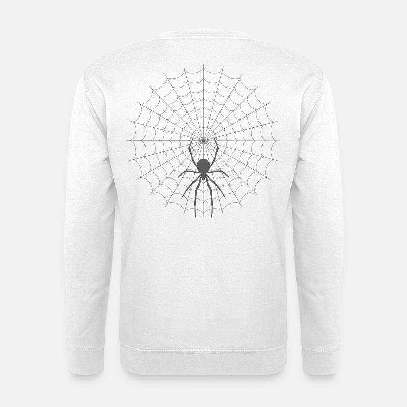 Spinnennetz Silhouette - Unisex Pullover - Weiß