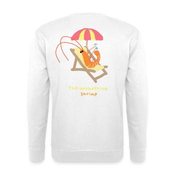 Garnelen beim Sonnenbaden - Unisex Pullover - Weiß - Hinten