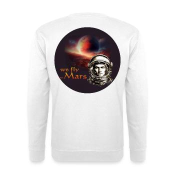 Vol sur Mars Astronaute rétro - Sweat-shirt Unisexe - blanc - Dos