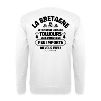 Brittany, Breton, Celtic, I am Breton - Unisex Sweatshirt - white - Back