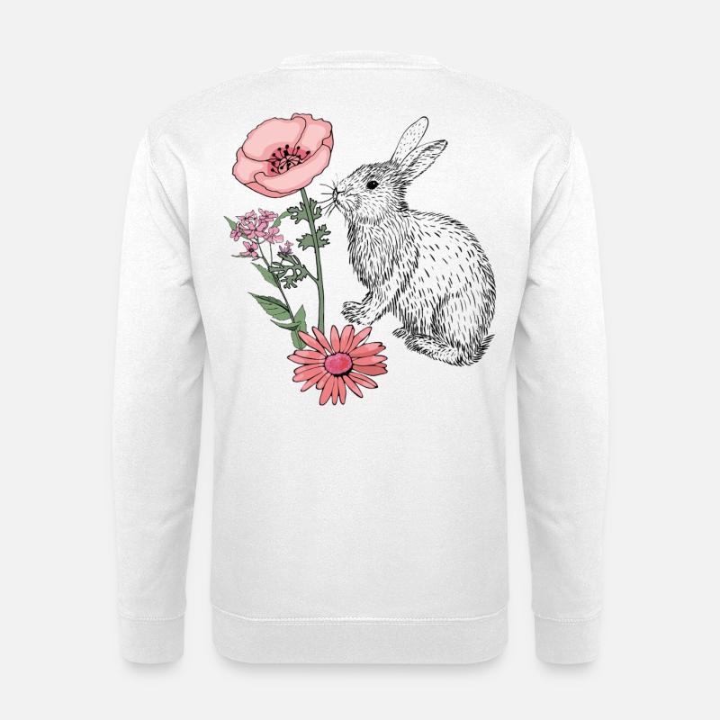 Lapin de Pâques Joyeuses Pâques - Sweat-shirt Unisexe - blanc