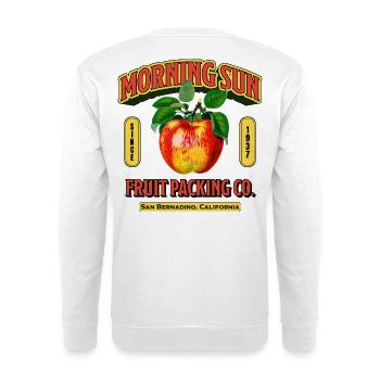 Morning Sun Fruit Label - Unisex Sweatshirt - white - Back